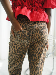 Kenny Twill Trouser Leopard Fine Craftsmanship