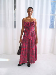 Mia Midi Dress Red Check Fresh Design