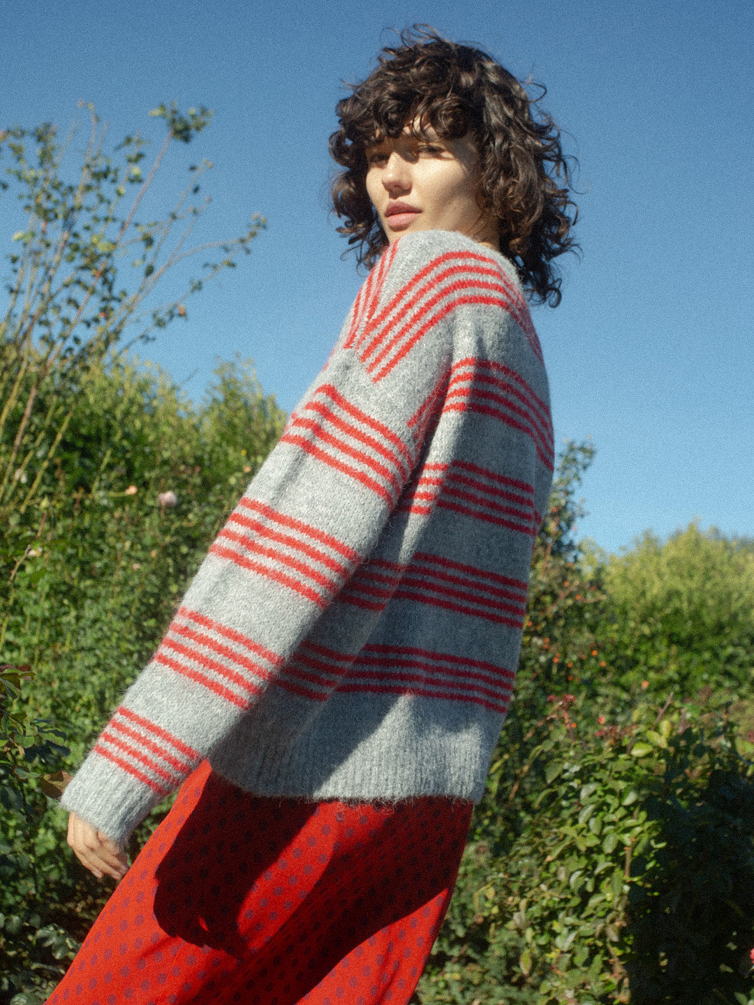 Bronte Sweater Grey Stripe Fine Craftsmanship