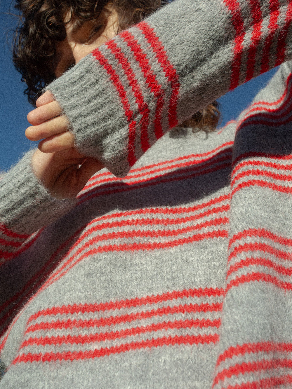 Bronte Sweater Grey Stripe Fine Craftsmanship