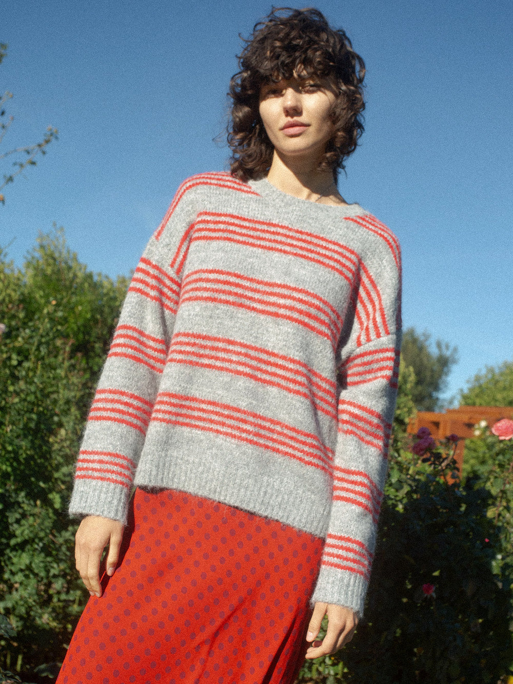 Bronte Sweater Grey Stripe Fine Craftsmanship