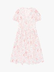 Elizabeth Dress Rose White Dot All New