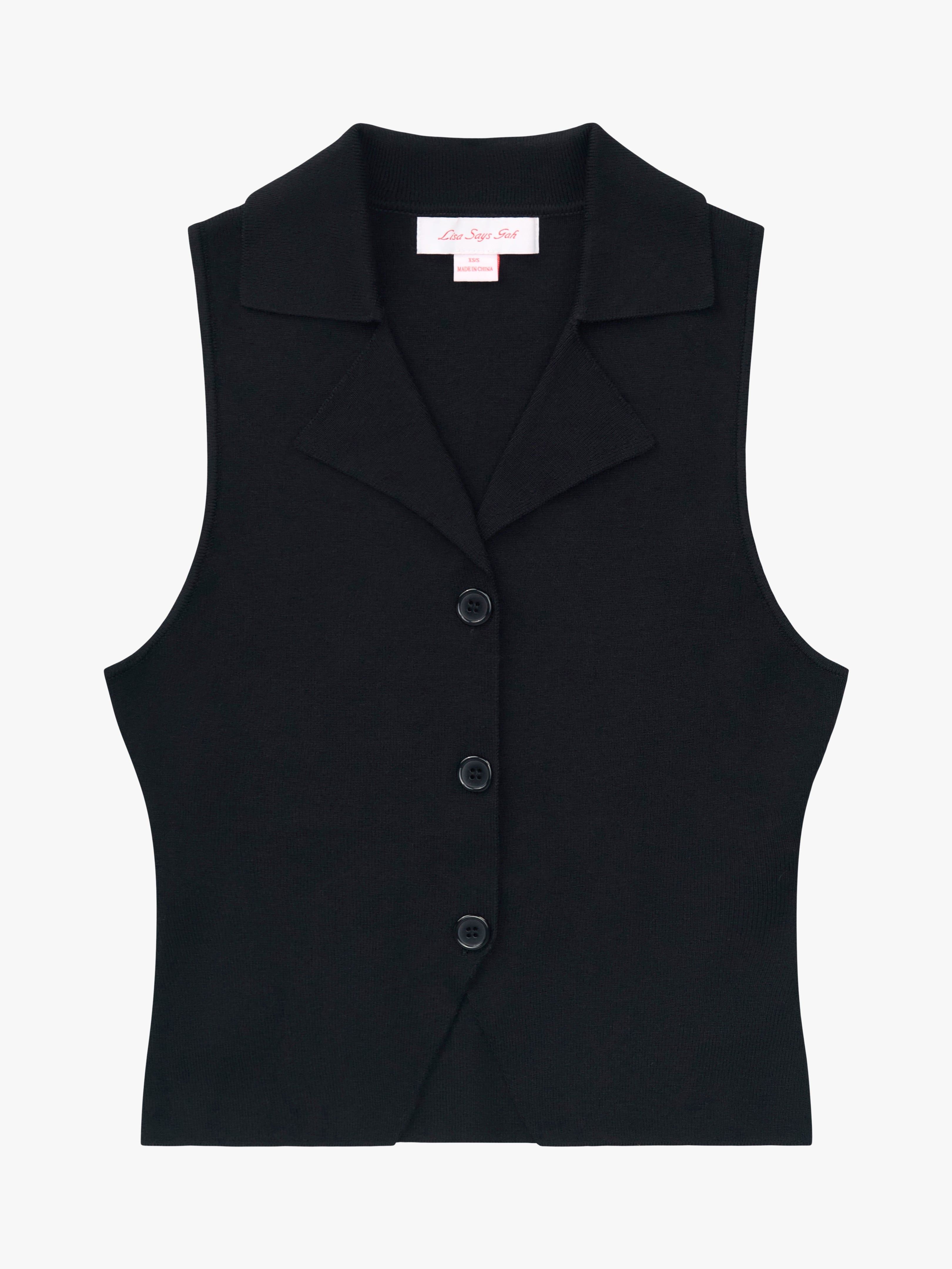 Max Sweater Vest Black Fresh Design