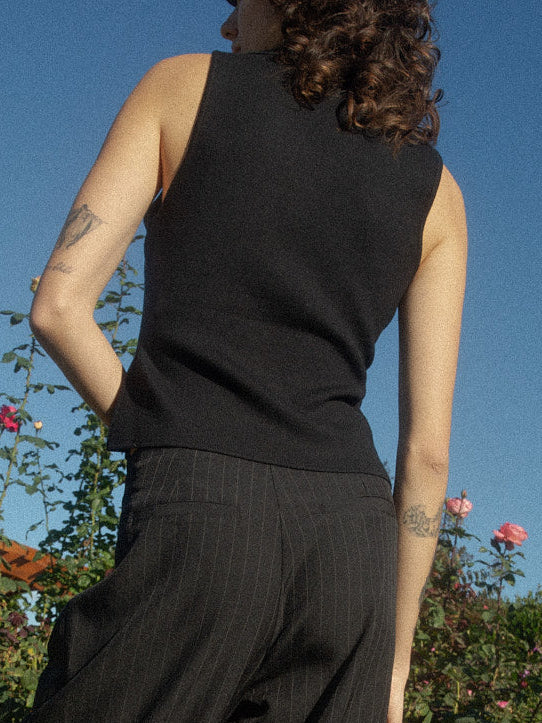 Max Sweater Vest Black Fresh Design