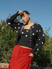 Emi Cardi Black/White Dot Exclusive Style