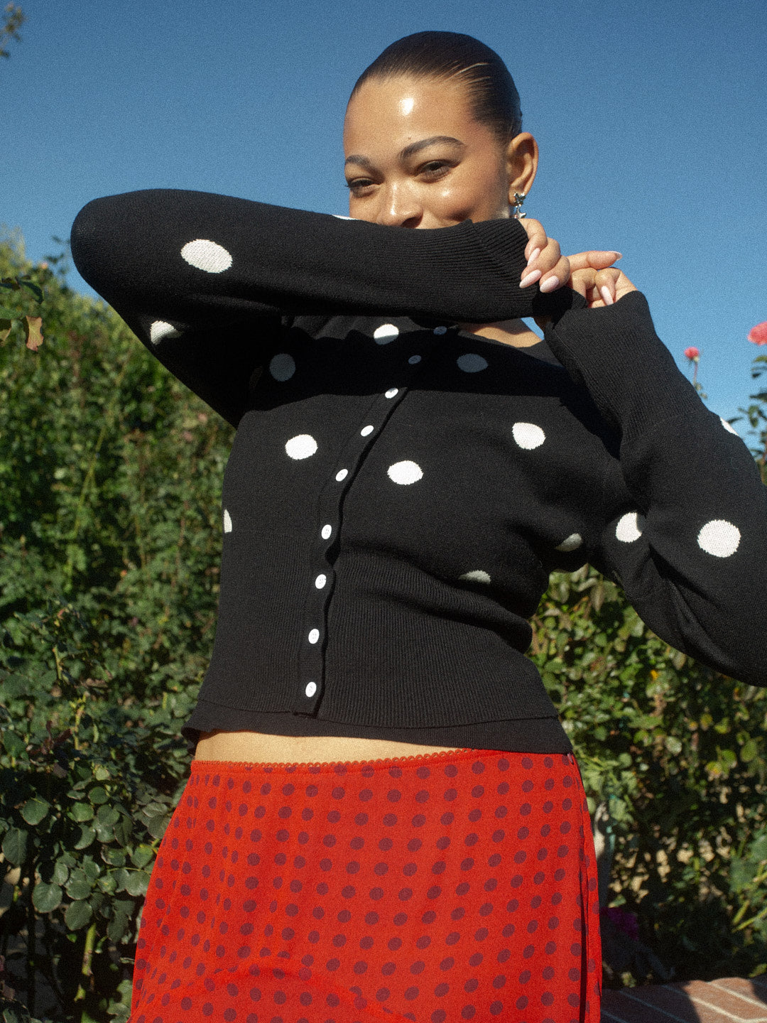 Emi Cardi Black/White Dot Exclusive Style