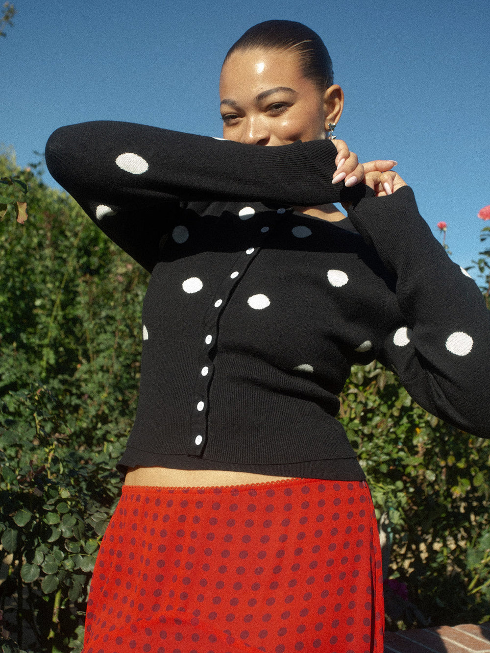 Emi Cardi Black/White Dot Exclusive Style
