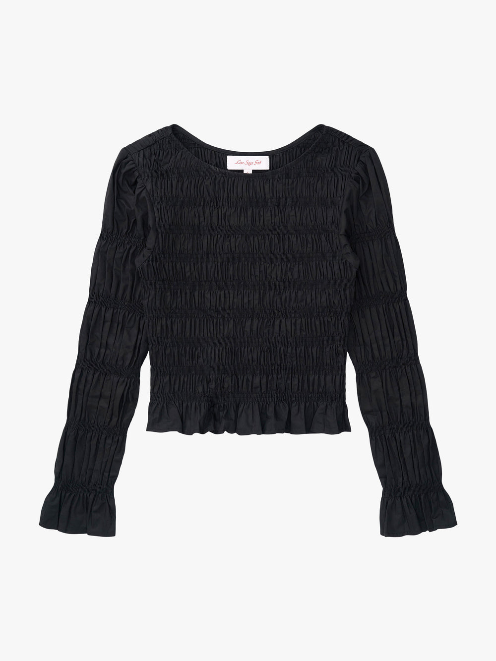 Rue Smocked Long Sleeve Black Fresh Design