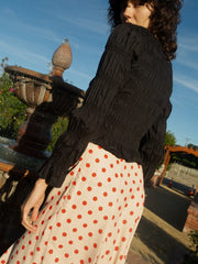Rue Smocked Long Sleeve Black Fresh Design