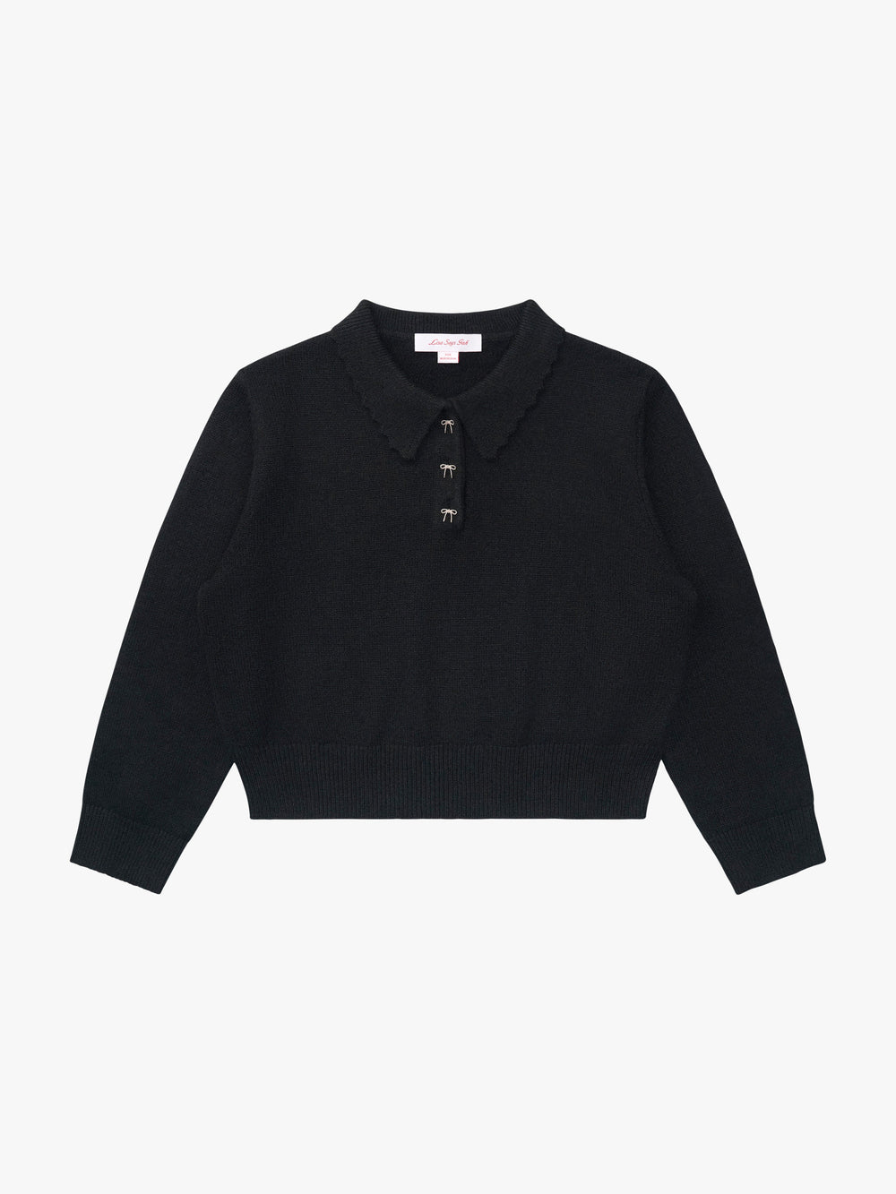 Posey Polo Sweater Black Fine Craftsmanship