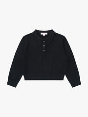 Posey Polo Sweater Black Fine Craftsmanship