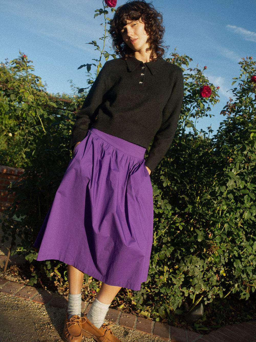 Posey Polo Sweater Black Fine Craftsmanship