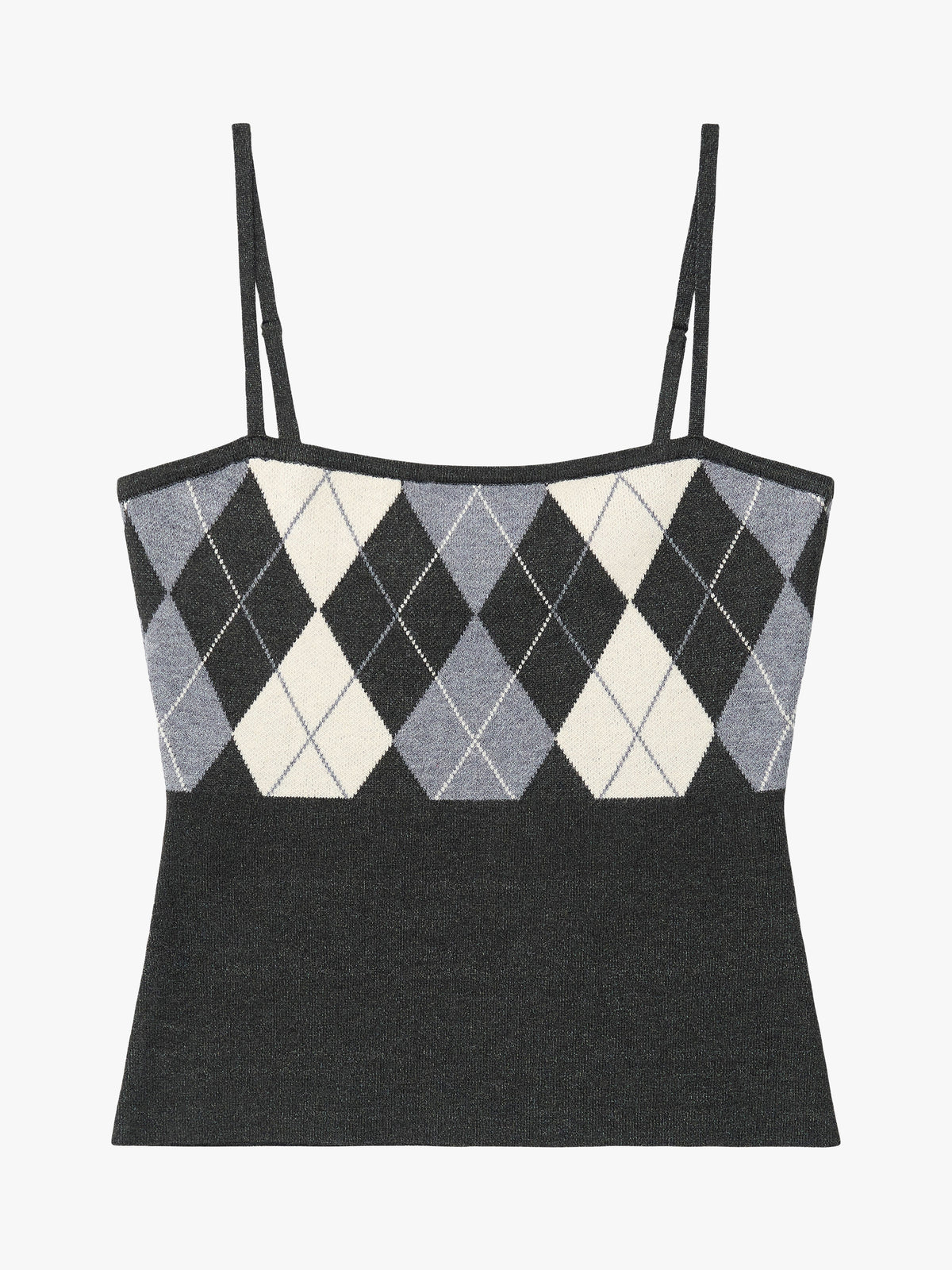 Emi Tank Grey Argyle Fresh Design