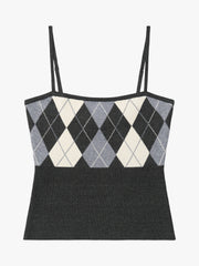 Emi Tank Grey Argyle Fresh Design