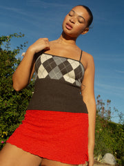 Emi Tank Grey Argyle Fresh Design