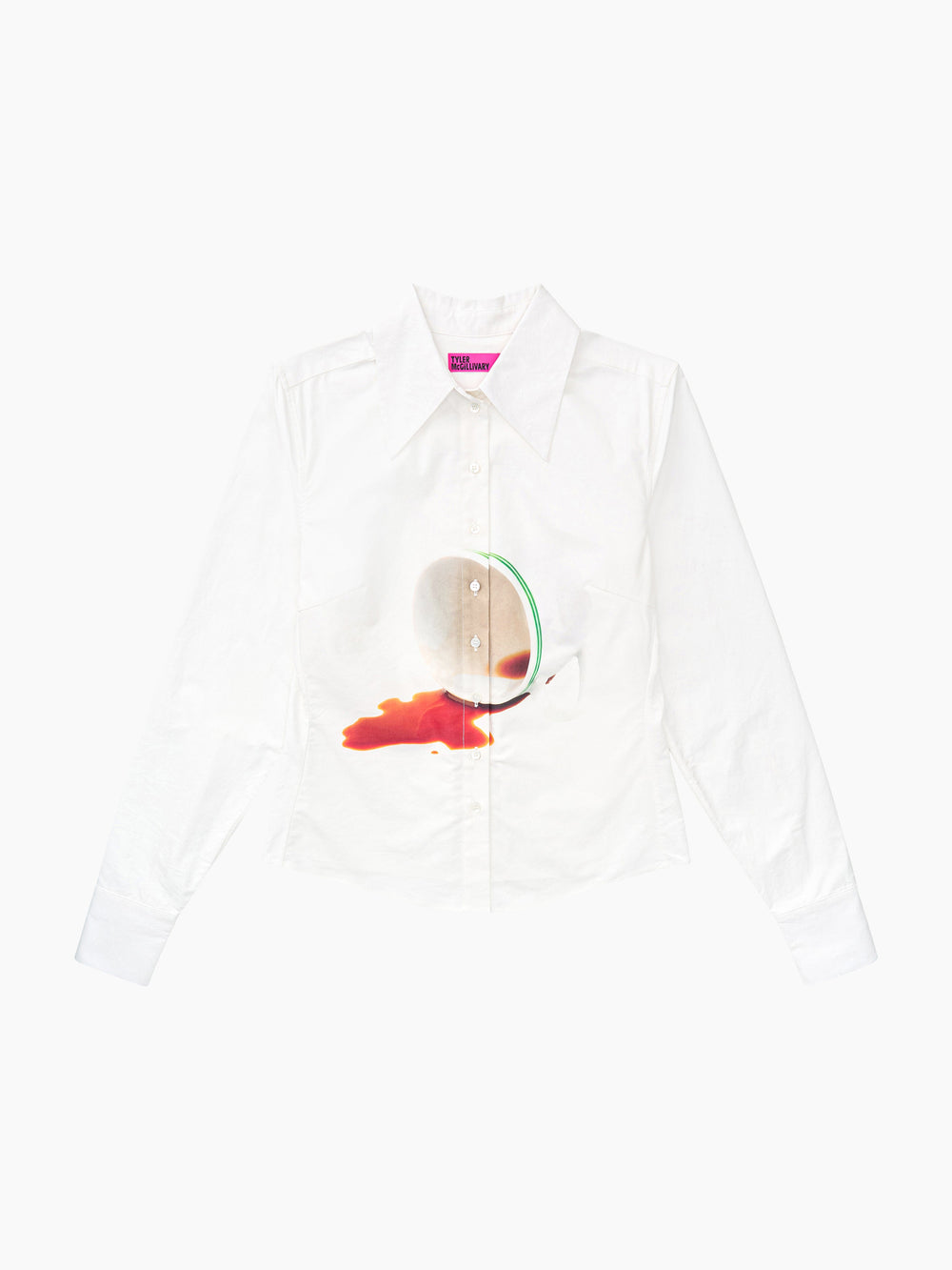 Frankie Button Down Coffee Stain Fresh Design
