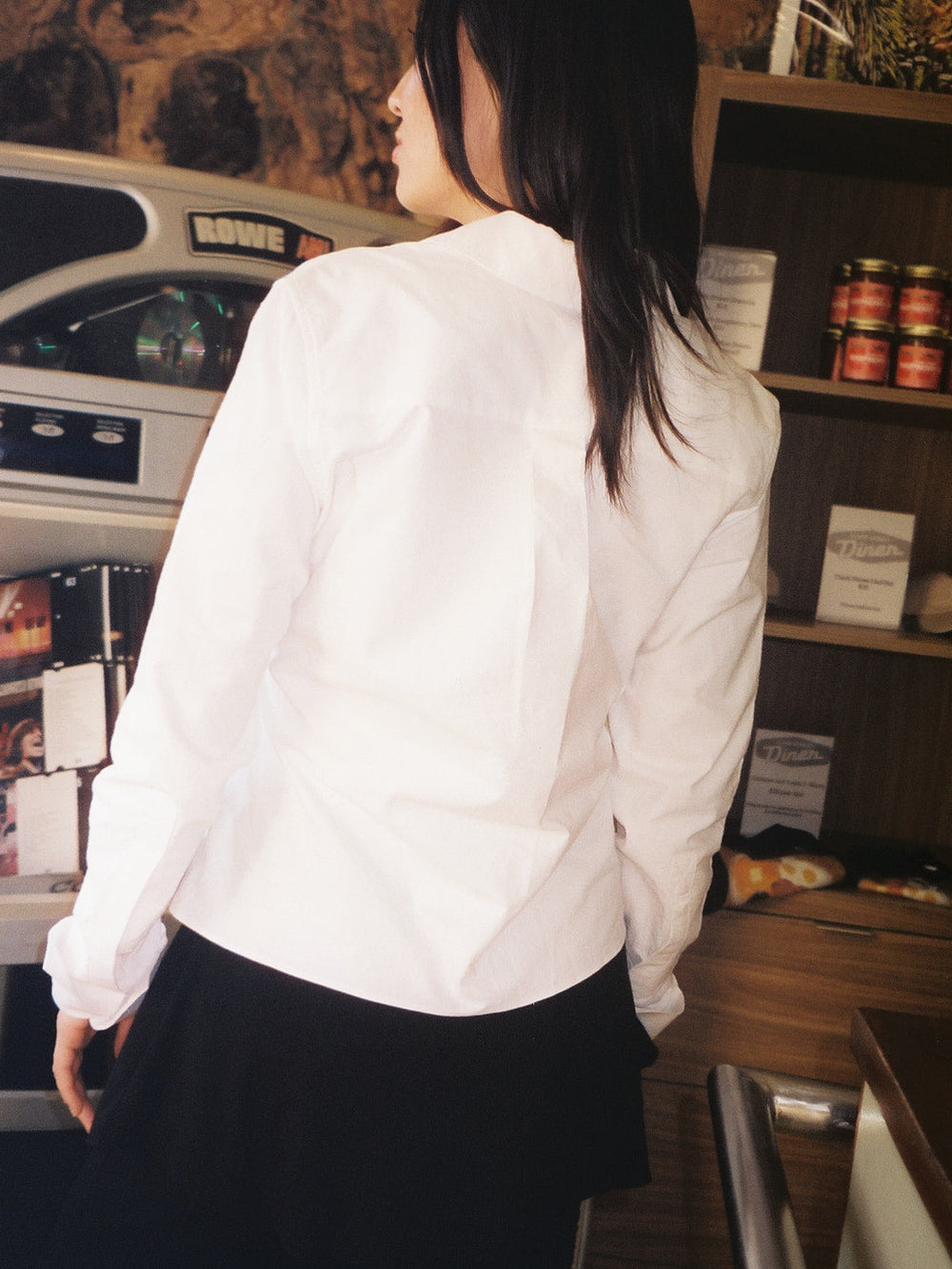 Frankie Button Down Coffee Stain Fresh Design