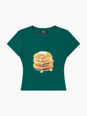 Midnight Breakfast Collector Fitted Tee Deep Green Fresh Design