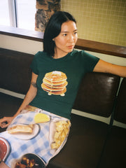 Midnight Breakfast Collector Fitted Tee Deep Green Fresh Design