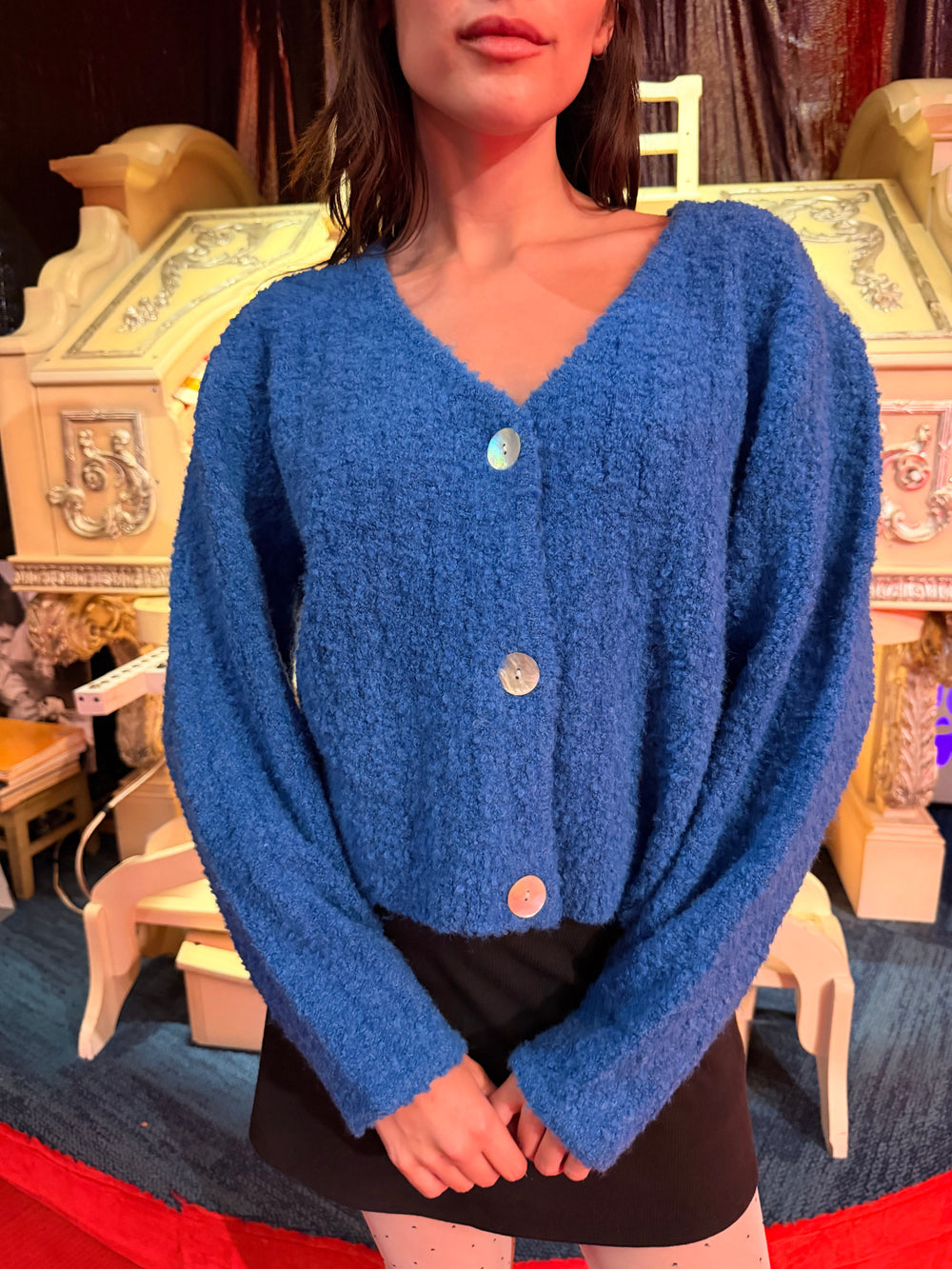 Issa V-Neck Cardi Cobalt Fresh Design