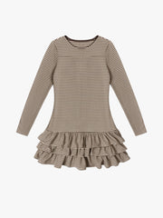 Colette Mini Dress Brown Stripe Exclusive Style