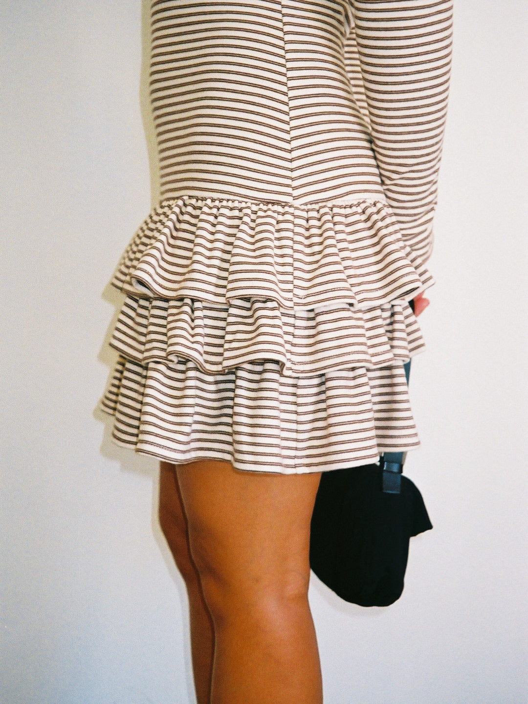 Colette Mini Dress Brown Stripe Exclusive Style