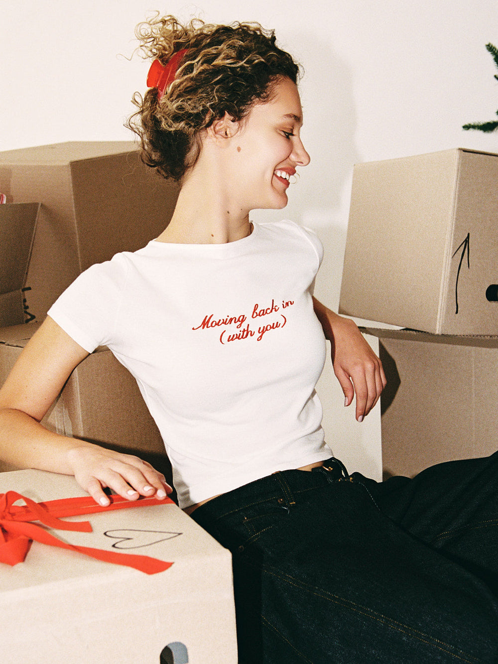 Cotton Tee Moving back in (with you) Fresh Design