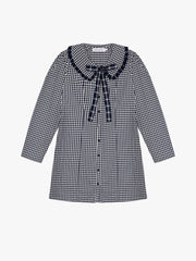 Piper Dress Midnight Check Mix Fine Craftsmanship