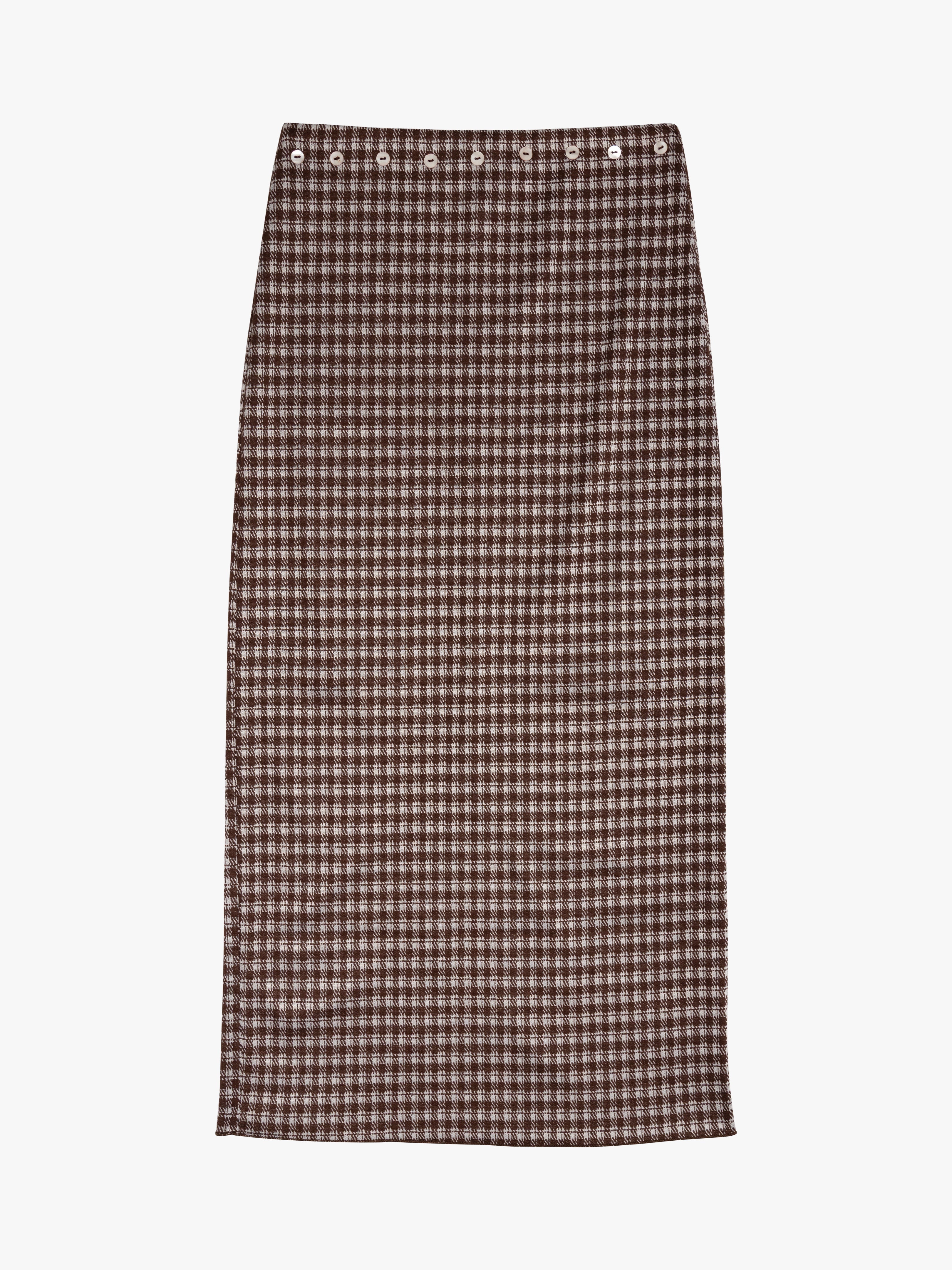 Sammy Skirt Cocoa Plaid Fresh Design