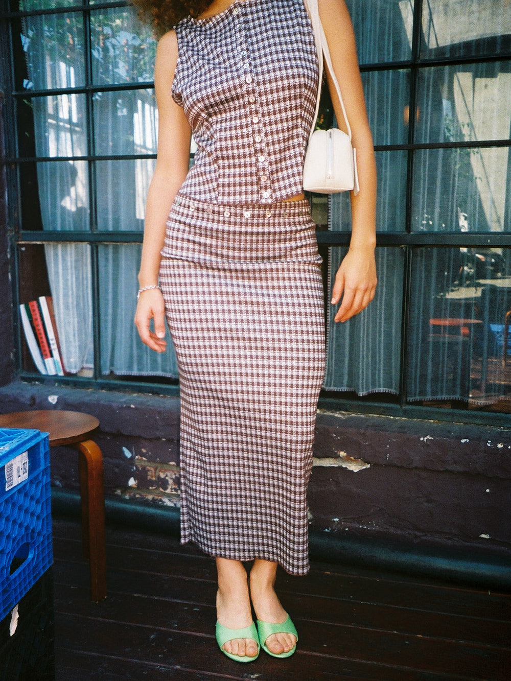 Sammy Skirt Cocoa Plaid Fresh Design