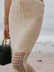 Elea Tricot Skirt Ecru Fine Craftsmanship