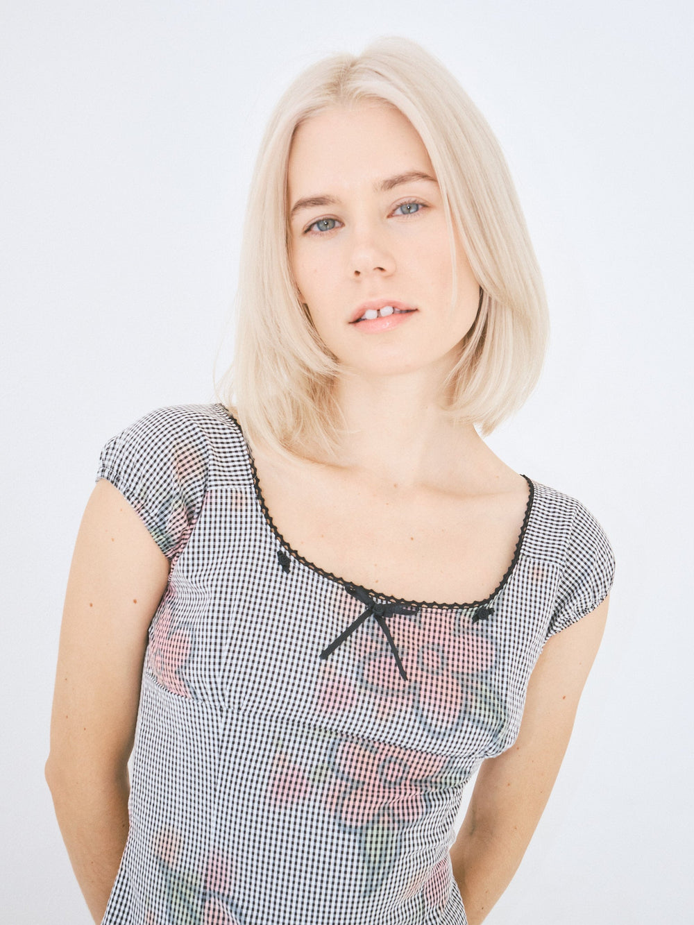Flower Gingham Dress Gingham Fine Craftsmanship