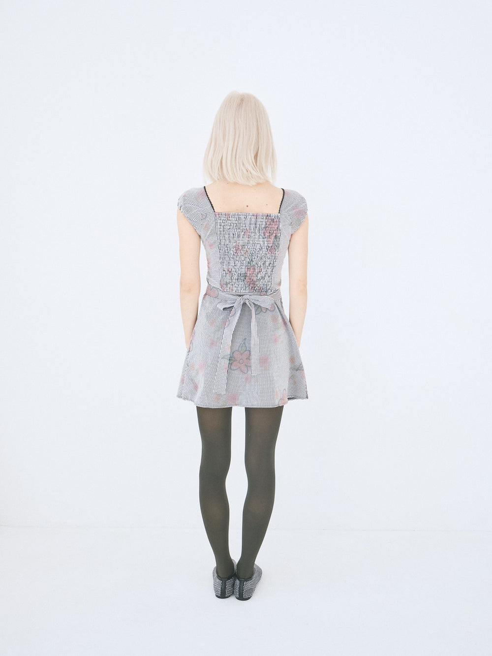 Flower Gingham Dress Gingham Fine Craftsmanship