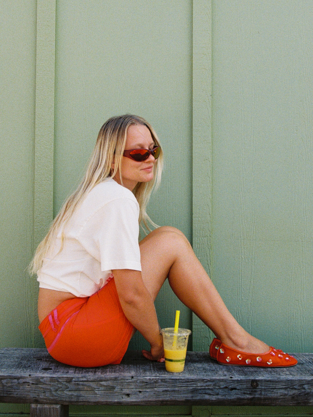 Made Some Mini Skirt Orange & Pink Fine Craftsmanship
