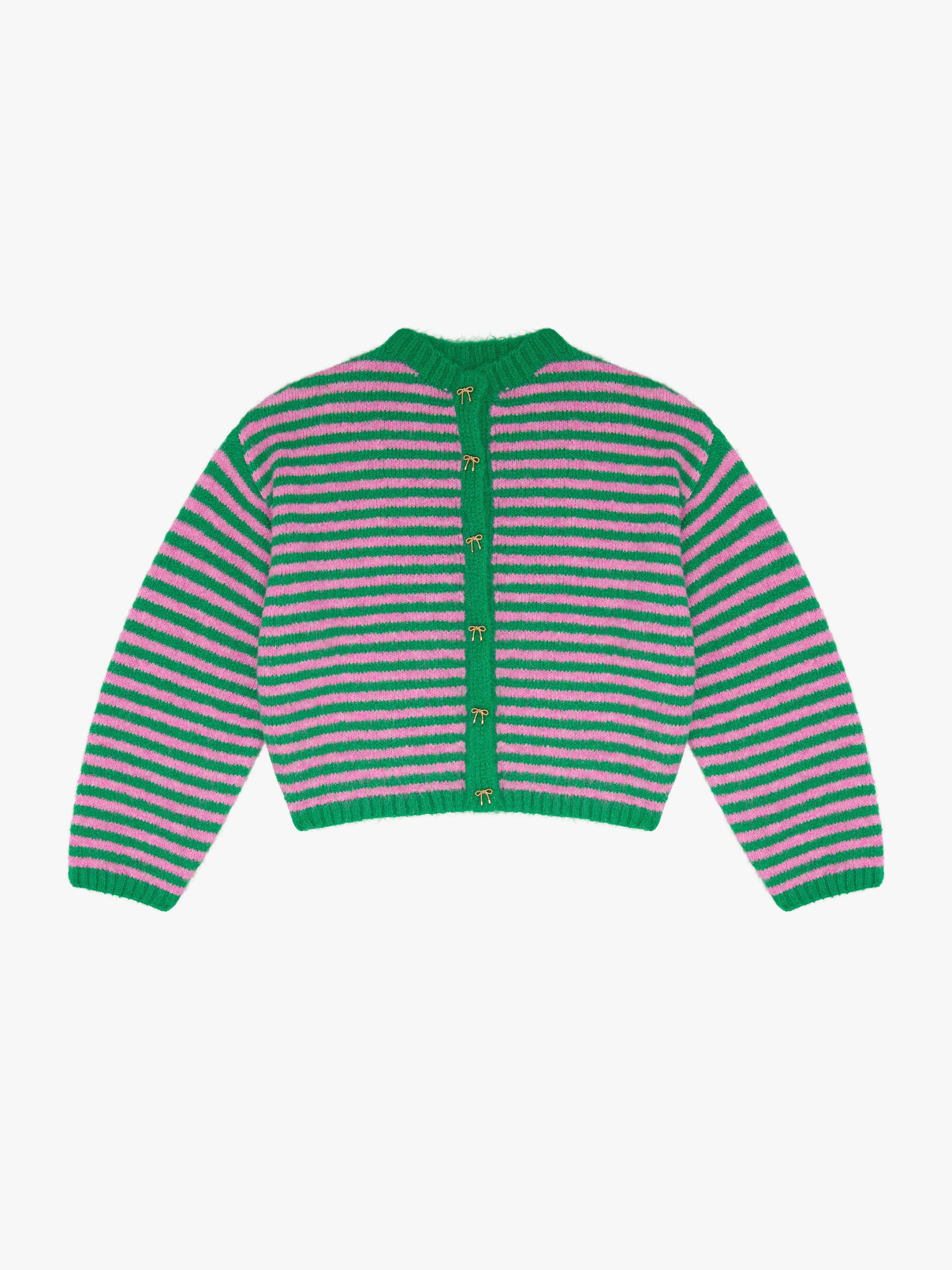 Alma Cardigan Kelly Flamingo Fine Craftsmanship