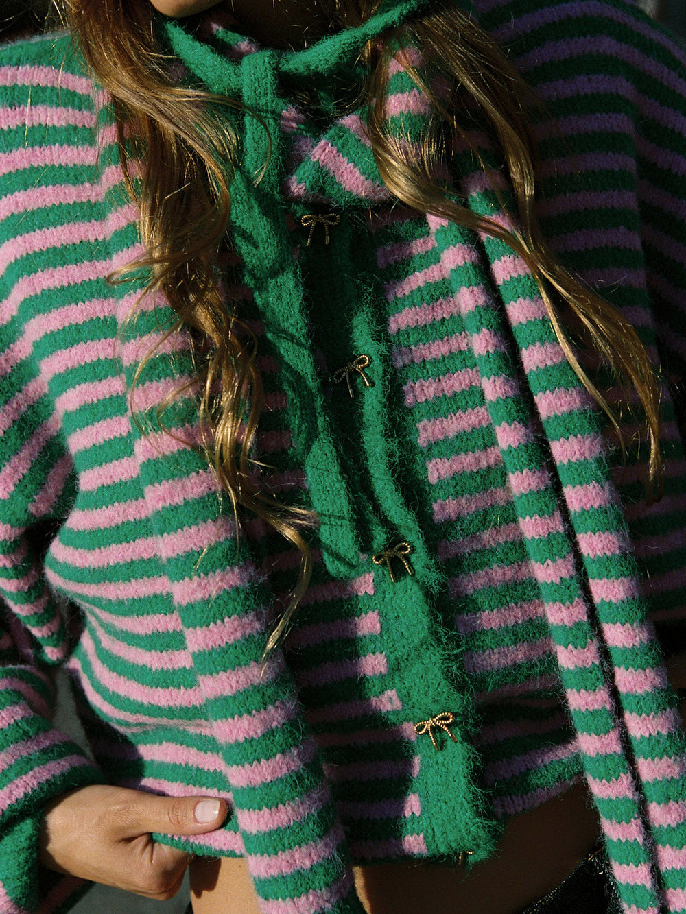 Alma Cardigan Kelly Flamingo Fine Craftsmanship