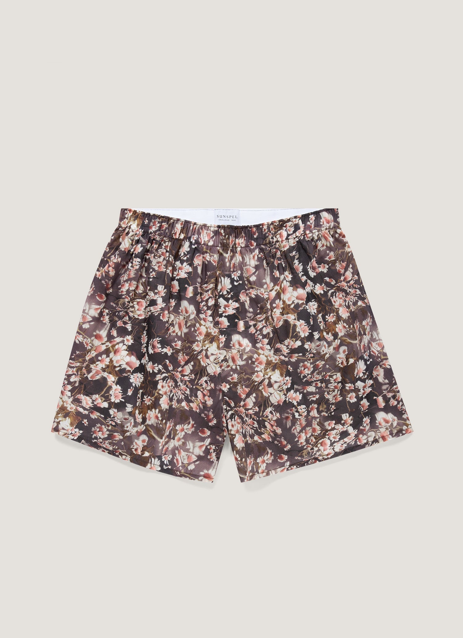 Dark Brown Floral,XS