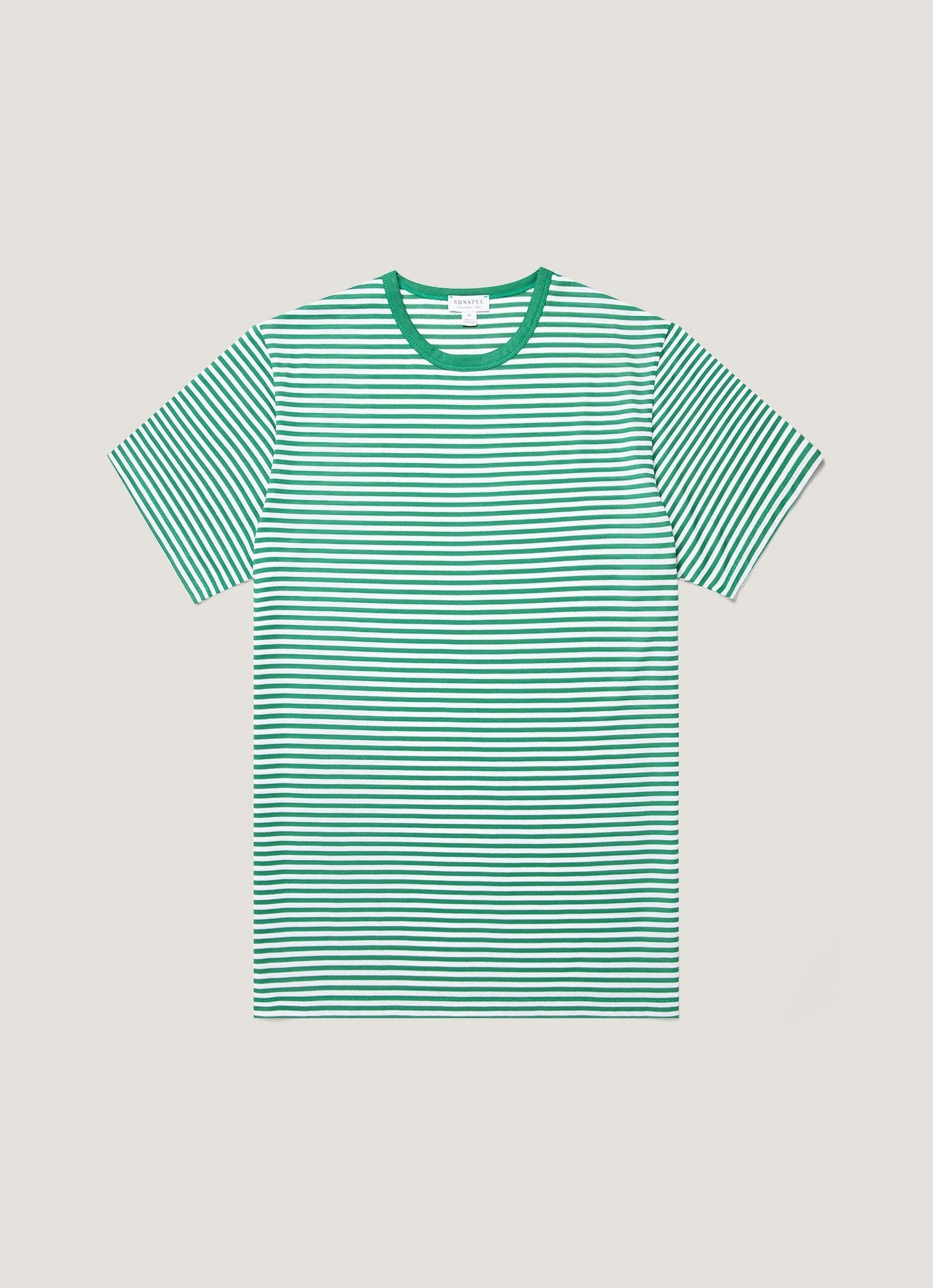 White/Bright Green English Stripe,XS