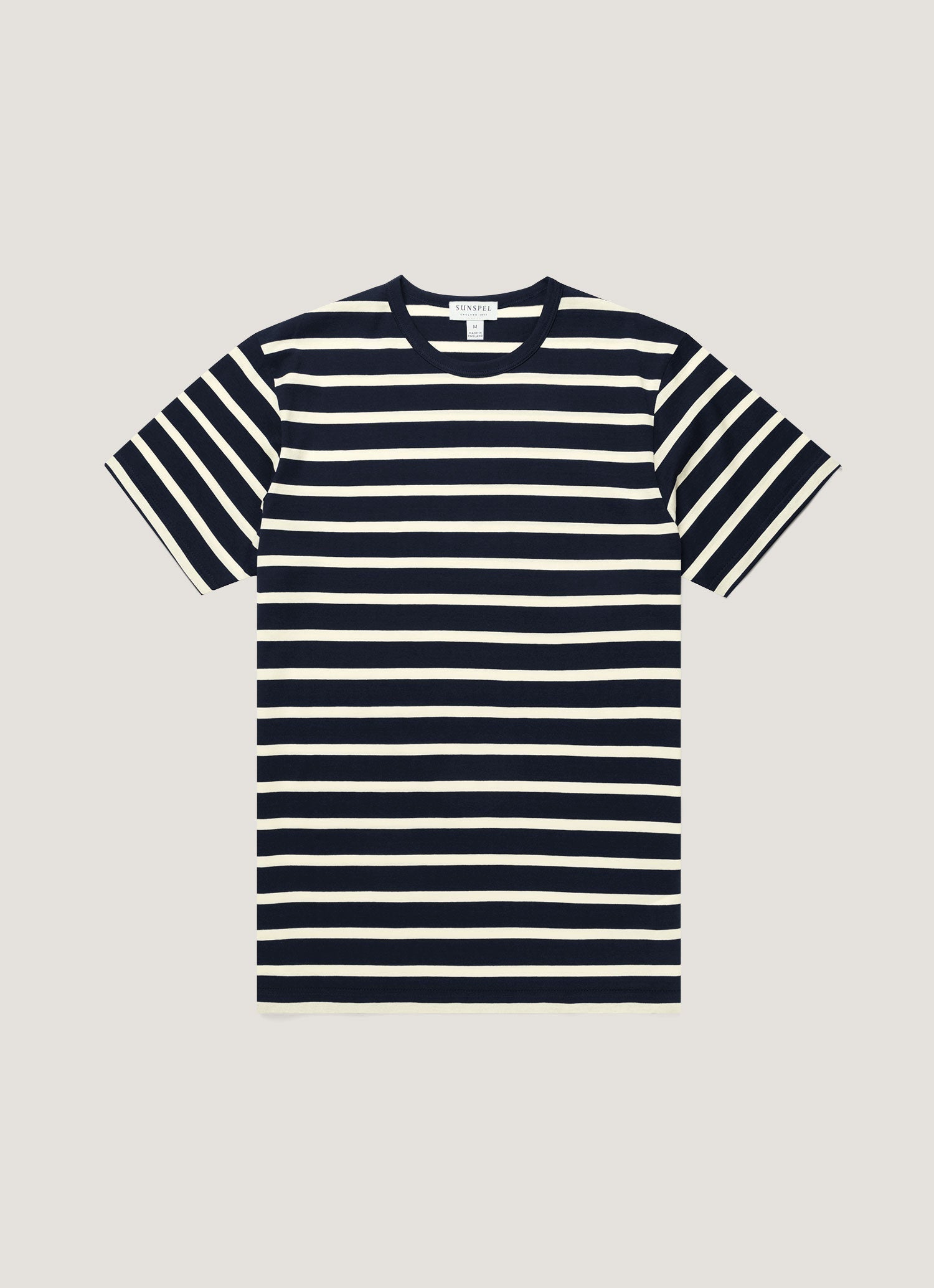 Navy/Ecru Breton Stripe,XS