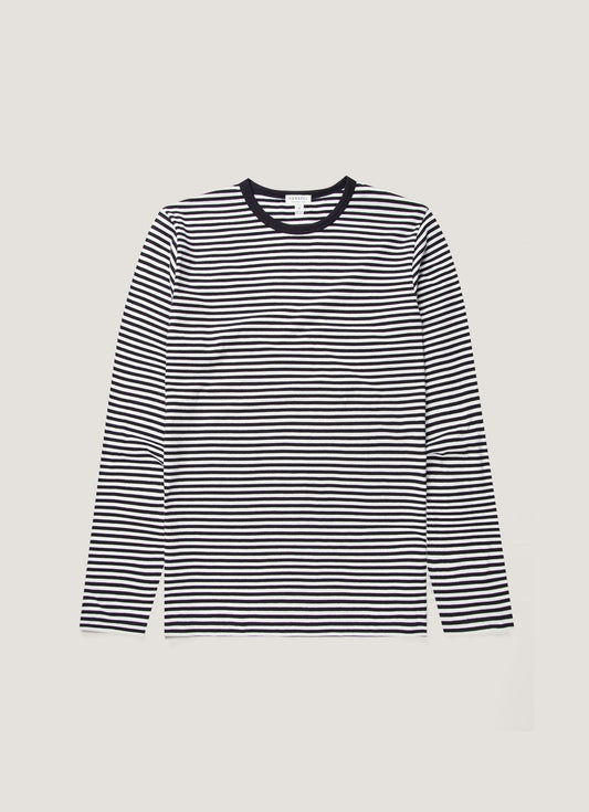 White/Navy English Stripe,XS
