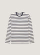 Ecru/Navy Breton Stripe