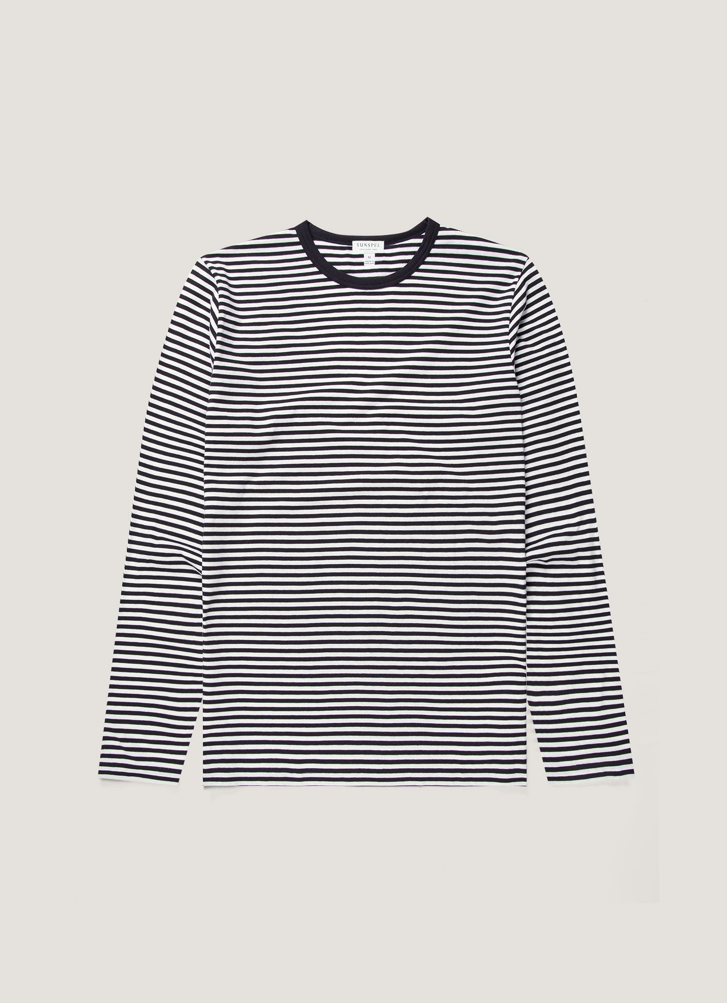 White/Navy English Stripe,XS