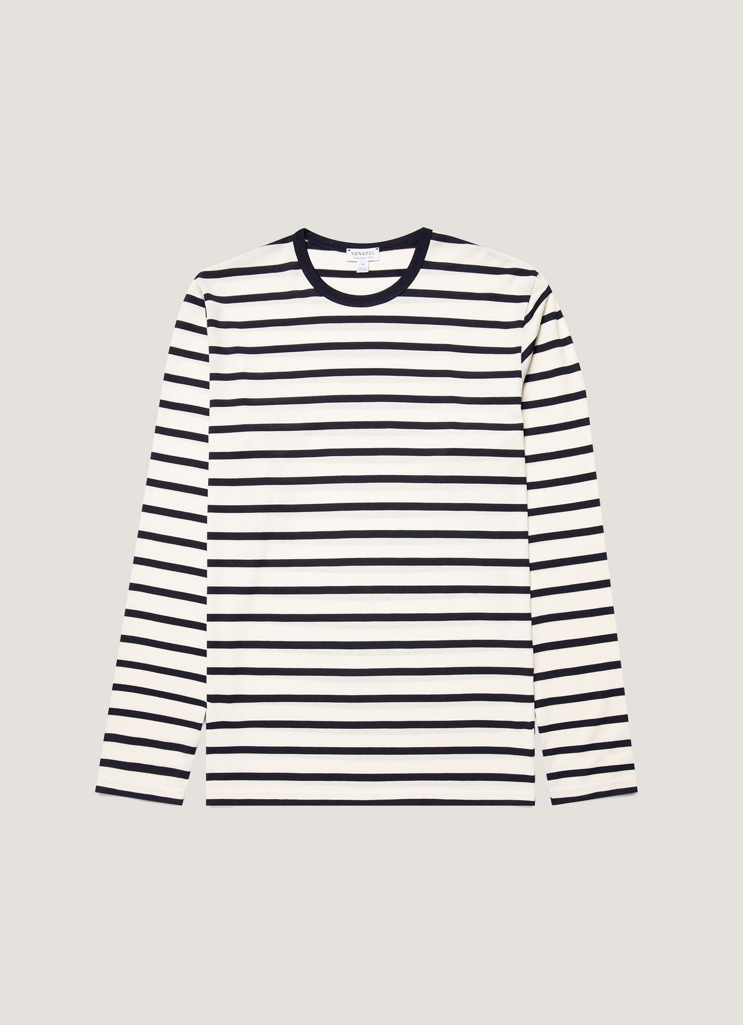 Ecru/Navy Breton Stripe,XS